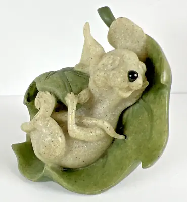 Quarry Critters Second Nature Design Mazzie Mouse Under Leaf Figurine 57008 • $28.95