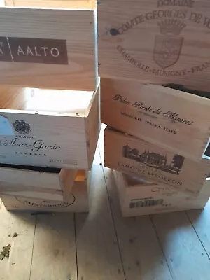 £9 • Buy Wooden Wine Box Crate ~6 And 12 Bottle ~ French Genuine Storage Drawer Planter