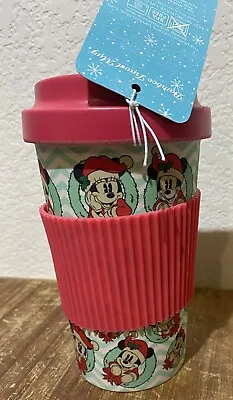 DISNEY Mickey & Minnie Mouse 16 Oz Travel Tumbler Mug Cup Christmas BRAND NEW • $17.88