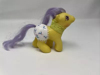 Rare Vintage 1987 G1 MY LITTLE PONY Yellow FANCY PANTS BABY SPLASHER MLP Bait • $13.99