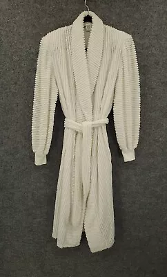 Vintage Canyon Group Beverly Hills Chenille Robe Womens Small Pockets White Y2K • $159.99