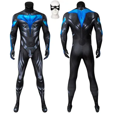$53.89 • Buy Nightwing Costume Cosplay Suit Dick Grayson Titans Season 1 Holloween Outfit