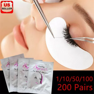 Under Eye Gel Pad Patch Lint Free Eyelash Extension Tape Eyelash Pads 50/200pair • $35.98