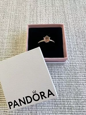 Pandora Rose Gold Pink Stone Ring. Size 52 • £15