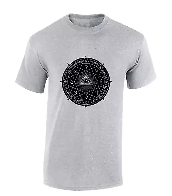 Freemason Symbol Mens T Shirt Stone Masons Illuminati Secret Society Eye • £7.99