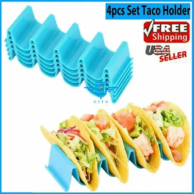 4 Pcs Taco Holder Mexican Food Wave Shape Hard Rack Stand Kitchen Cooking Tool • $8.49