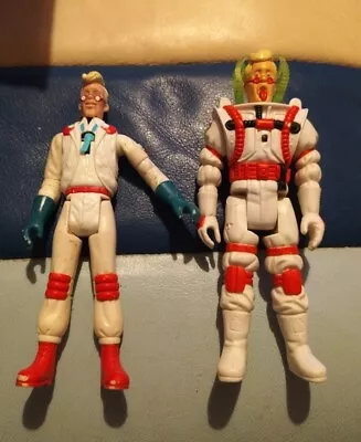 2 Ghostbusters EGON SPENGLER FRIGHT FEATURE FIGURES KENNER 1989 & 1987 • £14.99