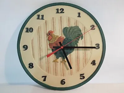 Vintage 10  Ceramic Quartz Wall Clock Rooster / Chicken Design With New Movement • $36