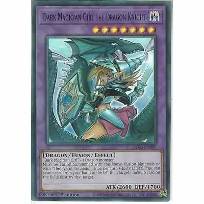 DLCS-EN006 Dark Magician Girl The Dragon Knight : Blue Ultra Rare Alt Art 1st Ed • £4.45