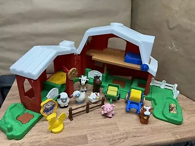 Vintage 1999 Fisher Price Little People Foldable Farm Barn #2149 W/Sounds & Acc. • $59