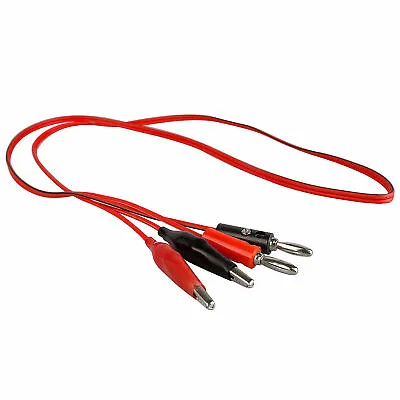 1m Probe Test Cable Banana Plug To Alligator Crocodile Clip Multimeter Test Lead • $5.49