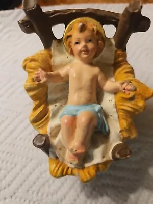 Vintage Baby Jesus In Cradle Nativity Figurine • $7.95