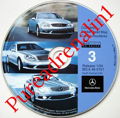 01 02 2003 Mercedes Benz S S430 S500 S55 S600 Navigation Map Cd North Central Nd • $30