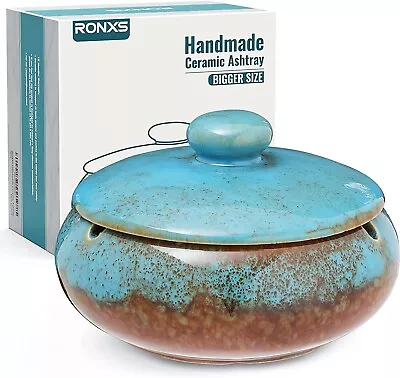 £12.59 • Buy RONXS Ashtray With Lid, Smell Proof Large Ash Tray For Outside Indoor- Vintage