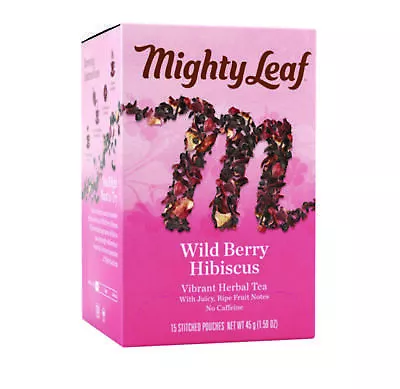 Mighty Leaf Tea Whole Leaf Tea Pouches Wild Berry Hibiscus 15/box 510144 • $17.60