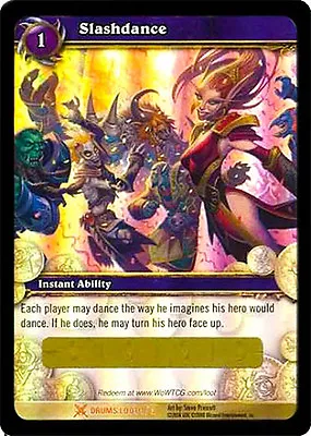 Slashdance Loot World Of Warcraft WOW TCG Card Drums 1/3 • $3.95