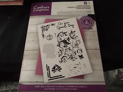£3.80 • Buy Swirly Florals Clear Stamps From Crafters Companion