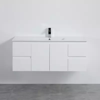 1200/1500*460*550mm White X-PVC PVC Wall Hung Vanity • $914