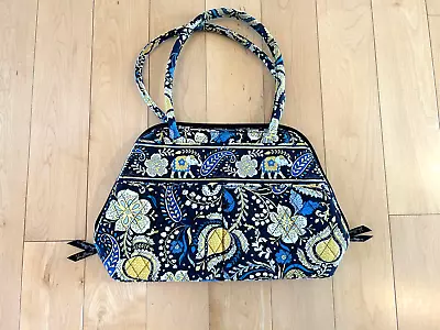 Vera Bradley Ellie Blue Elephant Bowler Shoulder Bag Purse • $18