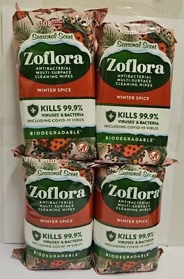 Zoflora Multi Surface Cleaning Wipes 108 X 3 Or 6 Packs Lemon Or Midnight Blooms • £10.99
