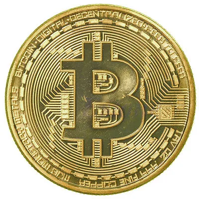 10PCS Bitcoin Coin Gold Plated Physical Bitcoins Bitcoin Copper Collection • $15.88