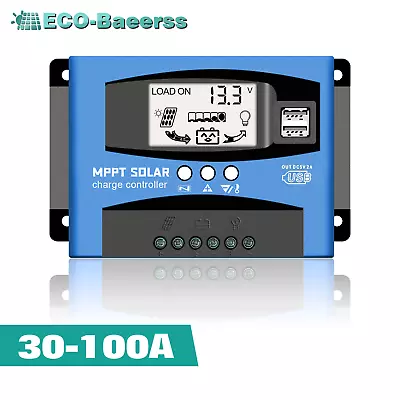 30-100A MPPT Solar Panel Regulator Charge Controller Auto Focus Tracking 12V/24V • $18.89