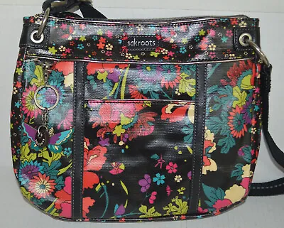 Sakroots Black Floral Crossbody Bag 2014 NWT • $53
