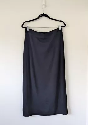 Exclusively Misook Black Elastic Waist Wide Band Midi Straight Skirt Womens XL • $44.99