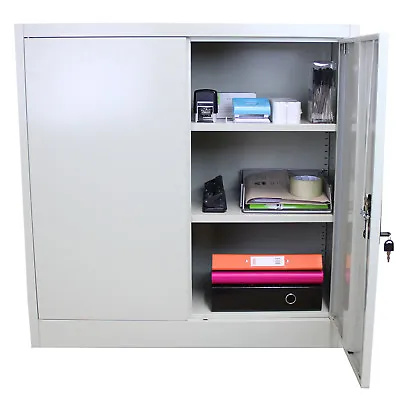£179.99 • Buy Metal Office 2 Doors Filing Cabinet Flatpack Document File Lockable Storage 90cm
