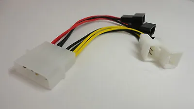 4 Pin Molex To 3 Pin Fan Power Supply Adapter Cable Computer Case Splitter Wire • $12.79