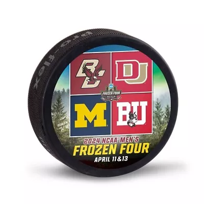 2024 Frozen Four Saint Paul 4 Team Hockey Puck New Boston College Boston Denver • $14.95