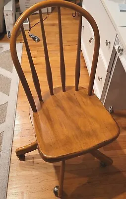 Pottery Barn Wood Swivel Office Chair. Pottery Barn Kids  • $140