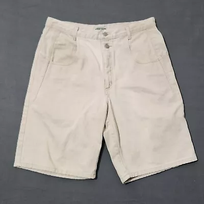 Vintage Guess Mens Beige Pascal Loose Denim Shorts Size 34 Style 38975 • $16.20