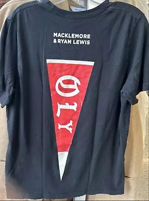 Macklemore And Ryan Lewis 2016 OLY Concert Tour Black T-Shirt Mens Large • $9.99