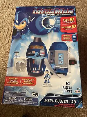 New Mega Man Fully Charged Mega Buster Lab 9.25” Playset / C • $10