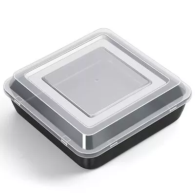 P&P CHEF Square Baking Pan With Lid 8 X 8 X 2 Inch Nonstick Stainless Steel S... • $21.09