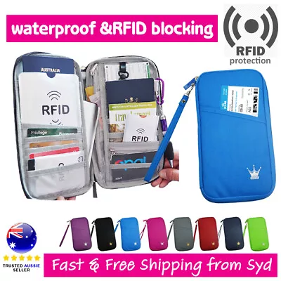 $12.95 • Buy Travel Wallet Ticket Holder With RFID Blocking Covers For Passport Cards IPhone