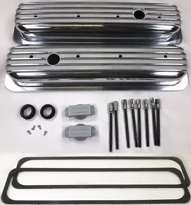 Finned Aluminum Tall Valve Covers W/Center Bolt For 1987-97 Chevy 350 5.0L 5.7L • $97.87