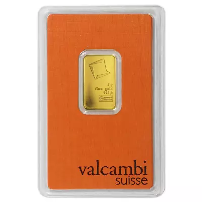 5 Gram Valcambi .9999 Fine Gold Bar In Assay • $407.20