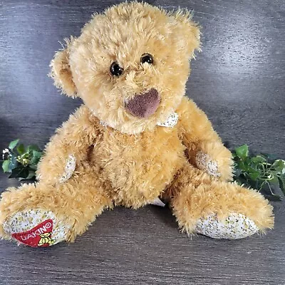 Vtg Dakin Floppy Plush Teddy Bear.  Floral Paws And Bow Tie. Big Lots Exclusive. • $45