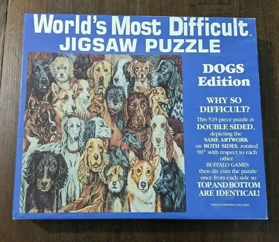 Buffalo Games 529 PC Puzzle/Wold's Most Difficult Jigsaw Puzzle/ DOGS Edition • $14.99