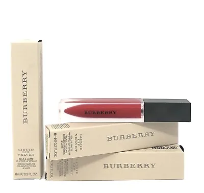 $9.49 • Buy BURBERRY Liquid Lip Velvet #41 Military Red Bold And Matte Whipped Lip Cream