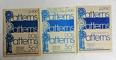 Blue Ribbon Patterns Booklet/Magazine #P100 & P700 Doll Patterns 1970s • $10.19