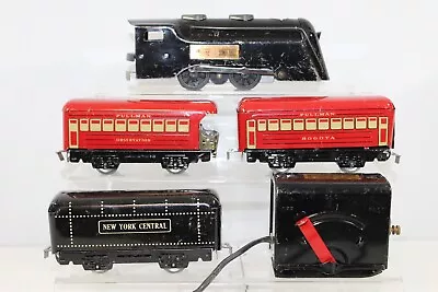 Marx Vintage 027 Prewar NYC Commodore Vanderbilt Steam Train & 57 Pc. Track Set • $135