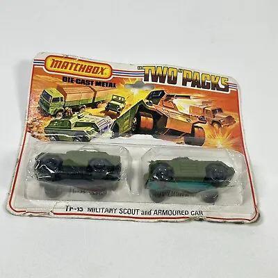Lesney Matchbox TP13 Olive Stoat + Weasel (Olive Base) Two Pack Military Scout • $29.99