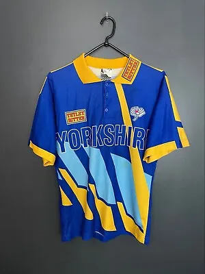 Vintage Yorkshire Ccc Shirt 90's Axa Equity Law League Size 34/36 S Adult • £107.99