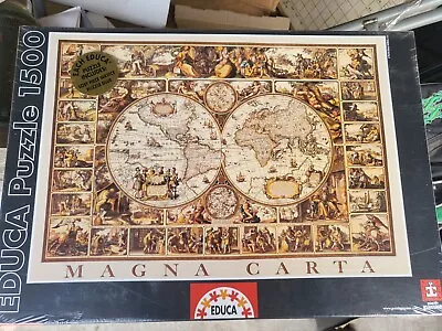 NEW Educa 1500 Puzzle Magna Carta Factory Sealed 7977 85x 60 • $62