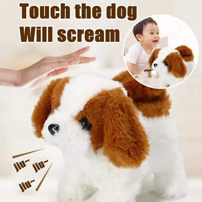 Electronic Robot Dog Walking Barking Tail Wagging Puppy Dog For Kid Plush Toy UK • £9.68