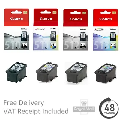 Genuine Canon PG-510 CL-511 PG-512 CL-513 Ink Cartridges For Pixma Printers • £15.95