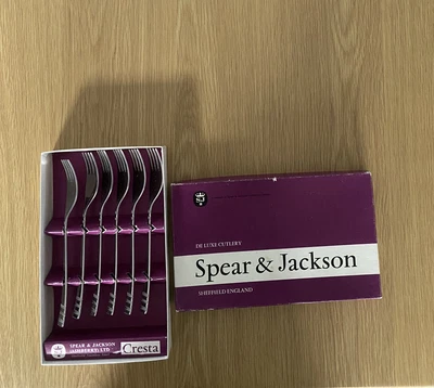£18.99 • Buy SPEAR & JACKSON CRESTA SHEFFIELD CUTLERY  DESSERT FORKS  (6) Ashberry
